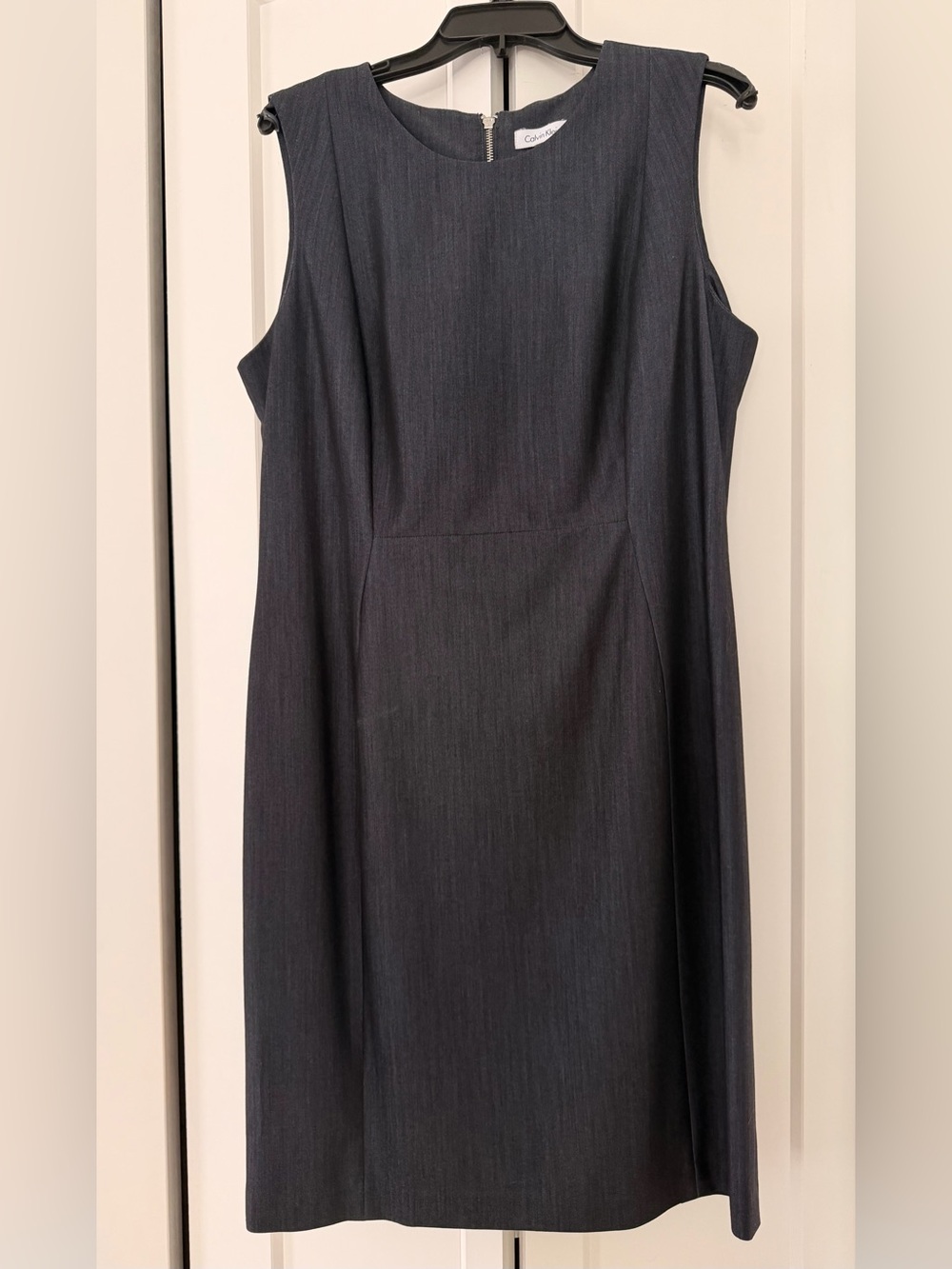 Calvin Klein Sleeveless Dark Navy Sheath Dress